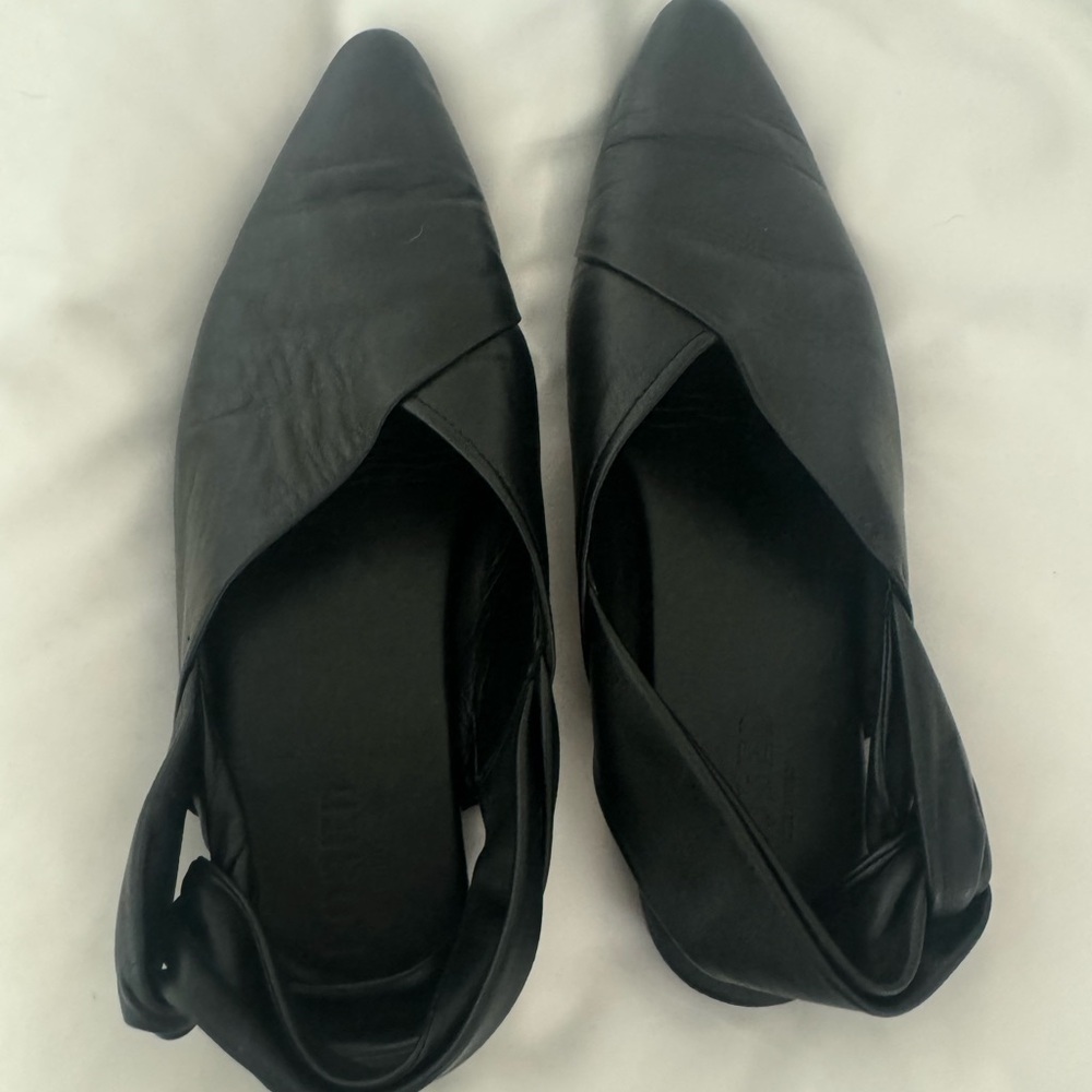 CITIZEN BLACK soft Leather Flats